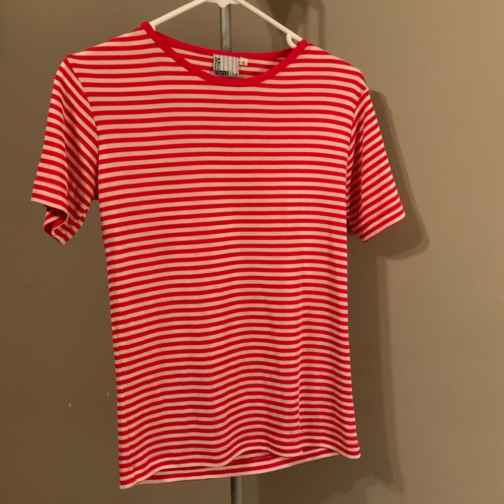 Red and white striped shirt